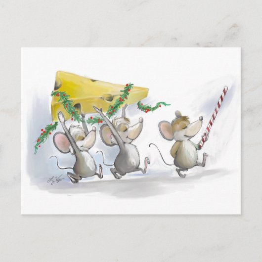 Die Weihnachtskäsesendung Feiertagspostkarte (Vorderseite)