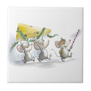 Die Weihnachtskäseteile Fliese