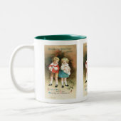 Die Weihnachtskinder Zweifarbige Tasse (Links)