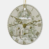 Die Weihnachtskirchenzeitsicht Keramik Ornament (Links)