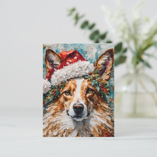 Die Weihnachtskollie Postkarte (Stehend Vorderseite)