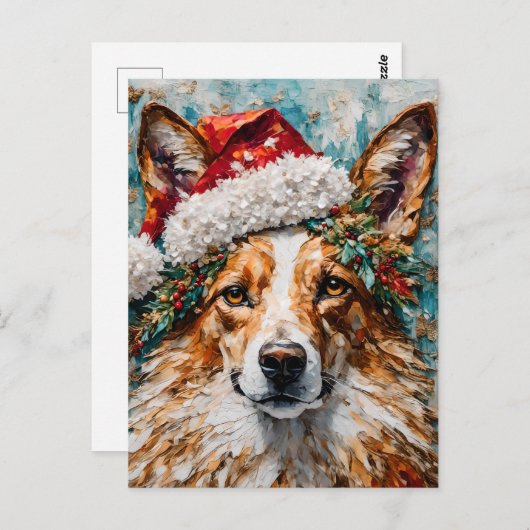 Die Weihnachtskollie Postkarte (Vorne/Hinten)