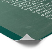 Die Weihnachtskrippe - in der Schrift Poster (Ecke)