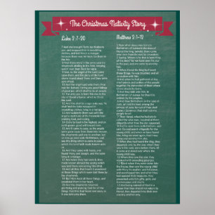 Die Weihnachtskrippe - in der Schrift Poster