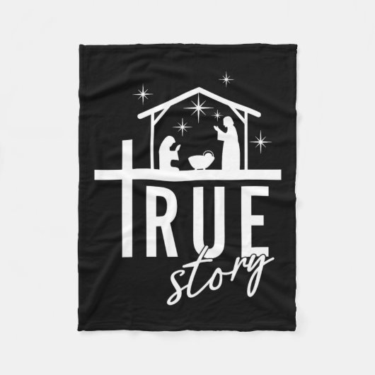 Die Weihnachtskrippe Jesus Christlichen Menschen Fleecedecke (Vorderseite)