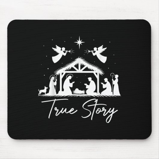 Die Weihnachtskrippe Jesus Christlichen Menschen Mousepad (Vorne)