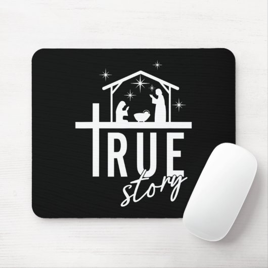 Die Weihnachtskrippe Jesus Christlichen Menschen Mousepad (Mit Mouse)