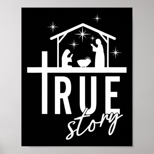 Die Weihnachtskrippe Jesus Christlichen Menschen Poster (Vorne)