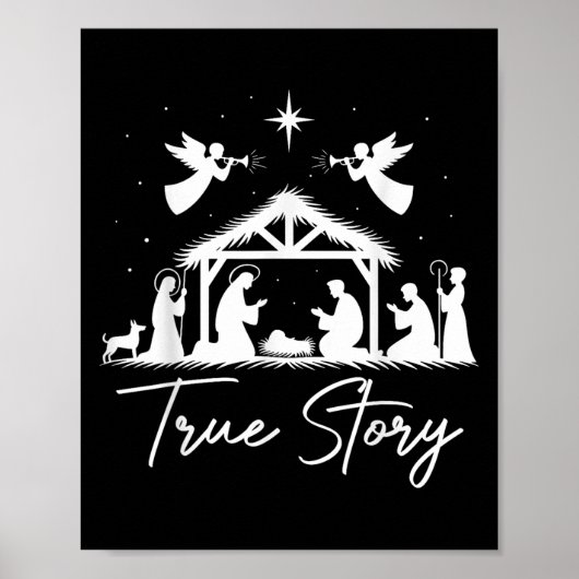 Die Weihnachtskrippe Jesus Christlichen Menschen Poster (Vorne)