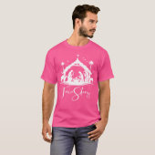Die Weihnachtskrippe Jesus Christlichen Menschen T-Shirt (Vorne ganz)