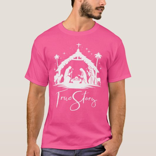 Die Weihnachtskrippe Jesus Christlichen Menschen T-Shirt (Vorderseite)