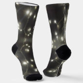 Die Weihnachtskruste brennt in Silberleuchten. Cre Socken (Gewinkelt)