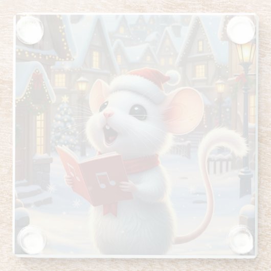 Die Weihnachtsmaus Glasuntersetzer (Rückseite)