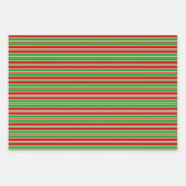 Die Weihnachtsmuster sind grün, weiß, rot und farb Geschenkpapier Set (Vorderseite 3)