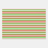Die Weihnachtsmuster sind grün, weiß, rot und farb Geschenkpapier Set (Vorderseite 3)