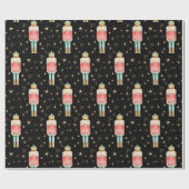 Die Weihnachtsnachtsnacht der goldenen Sterne Geschenkpapier (Flach)