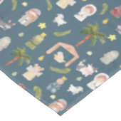 Die Weihnachtsnachtsnacht der Krippe Tablecloth Tischdecke (Schrägansicht)