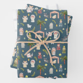 Die Weihnachtsnachtsnachtsnacht der Nativität Geschenkpapier Set (Beispiel)