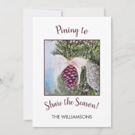 Die Weihnachtssaison mit dem Pining teilen Feiertagskarte