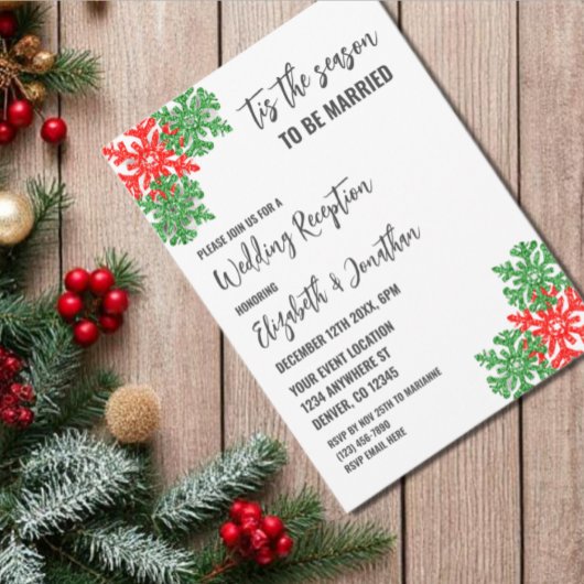 Die Weihnachtssaison-Rezeption Einladung