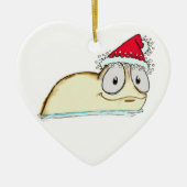 Die Weihnachtsschnecke Keramikornament (Vorne)