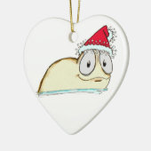 Die Weihnachtsschnecke Keramikornament (Links)