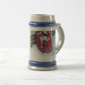 Die Weihnachtstasche im Schnee Bierglas (VorderseiteRechts)