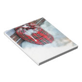 Die Weihnachtstasche im Schnee Notizblock (angewinkelt)