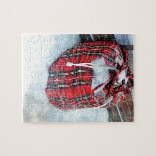 Die Weihnachtstasche im Schnee Puzzle (Horizontal)