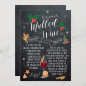 Die Weihnachtswein-Weihnachtskarte Feiertagskarte (Vorne/Hinten)