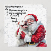 Die Weihnachtszauberei ist ein Wagner Schwanz & We Dankeskarte (Vorne/Hinten)