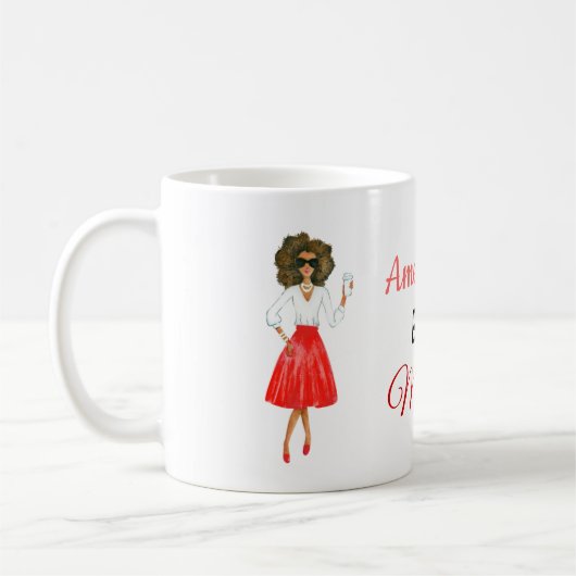 Die Weihnachtszeit der afroamerikanischen Frau Bos Kaffeetasse (Links)