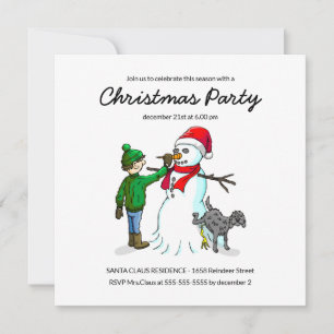 Die Weihnachtszeit der Snowmans-Party Einladung