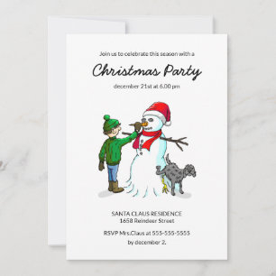Die Weihnachtszeit der Snowmans-Party Einladung