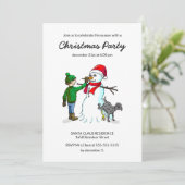 Die Weihnachtszeit der Snowmans-Party Einladung (Stehend Vorderseite)