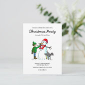 Die Weihnachtszeit der Snowmans-Party Einladung Po (Stehend Vorderseite)
