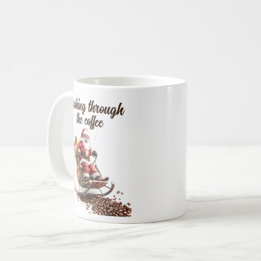 Die Weihnachtszeit des Kaffees durchatmen Kaffeetasse (Vorderseite Links)