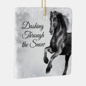 Die Weihnachtszeit des Schnees ist wunderschön Keramikornament (Rechts)