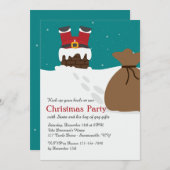 Die Weihnachtszeit-Party Einladung in Chimney (Vorne/Hinten)