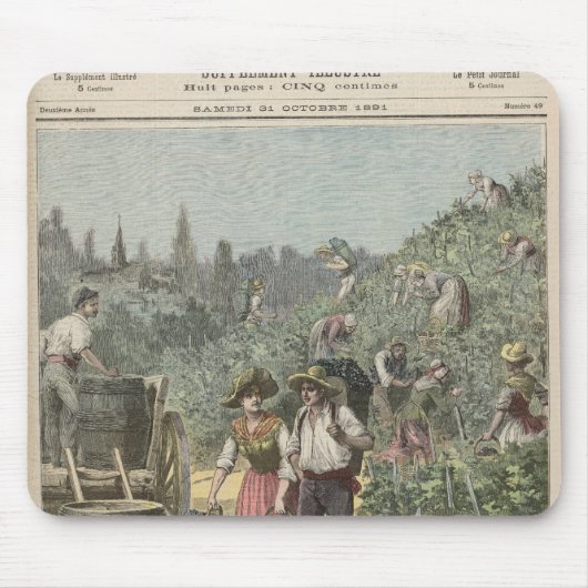 Die Wein-Ernte Mousepad (Vorne)