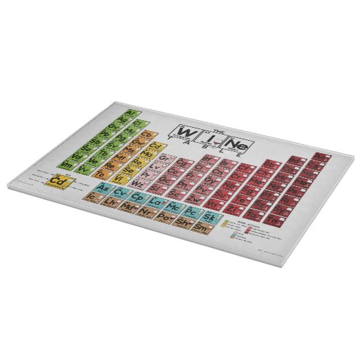Die Wein-Tabelle Schneidebrett (Ecke)
