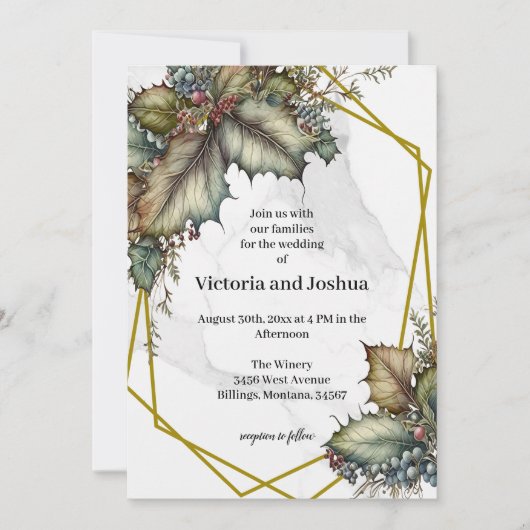 Die Weinberg-Hochzeitseinladung Einladung (Vorderseite)