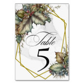 Die Weinberg-Tischnummernkarte Tischnummer (Rückseite)