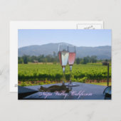 Die Weinberge im Napa-Tal Postkarte (Vorne/Hinten)