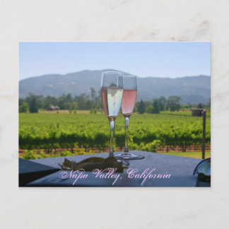 Die Weinberge im Napa-Tal Postkarte