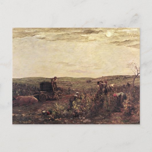 Die Weinernte in Burgund, 1863 Postkarte (Vorderseite)