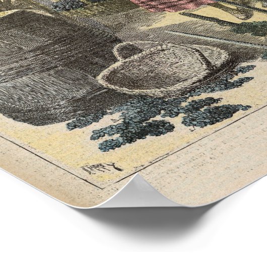 Die Weinernte Poster (Ecke)