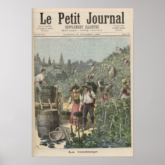 Die Weinernte Poster (Vorne)