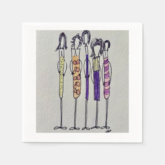 Die Weingirls Serviette (Vorderseite)