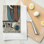 Die Weinkarte des Tarots Geschirrtuch (Viertel Falte)